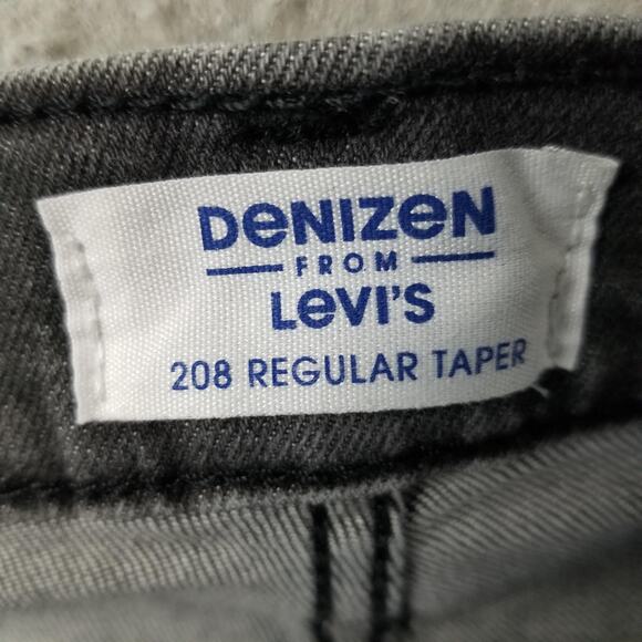 Denizen from Levi's Jeans Mens 30x32 Gray 208 Regular Taper Tapered Leg Denim - Picture 12 of 13